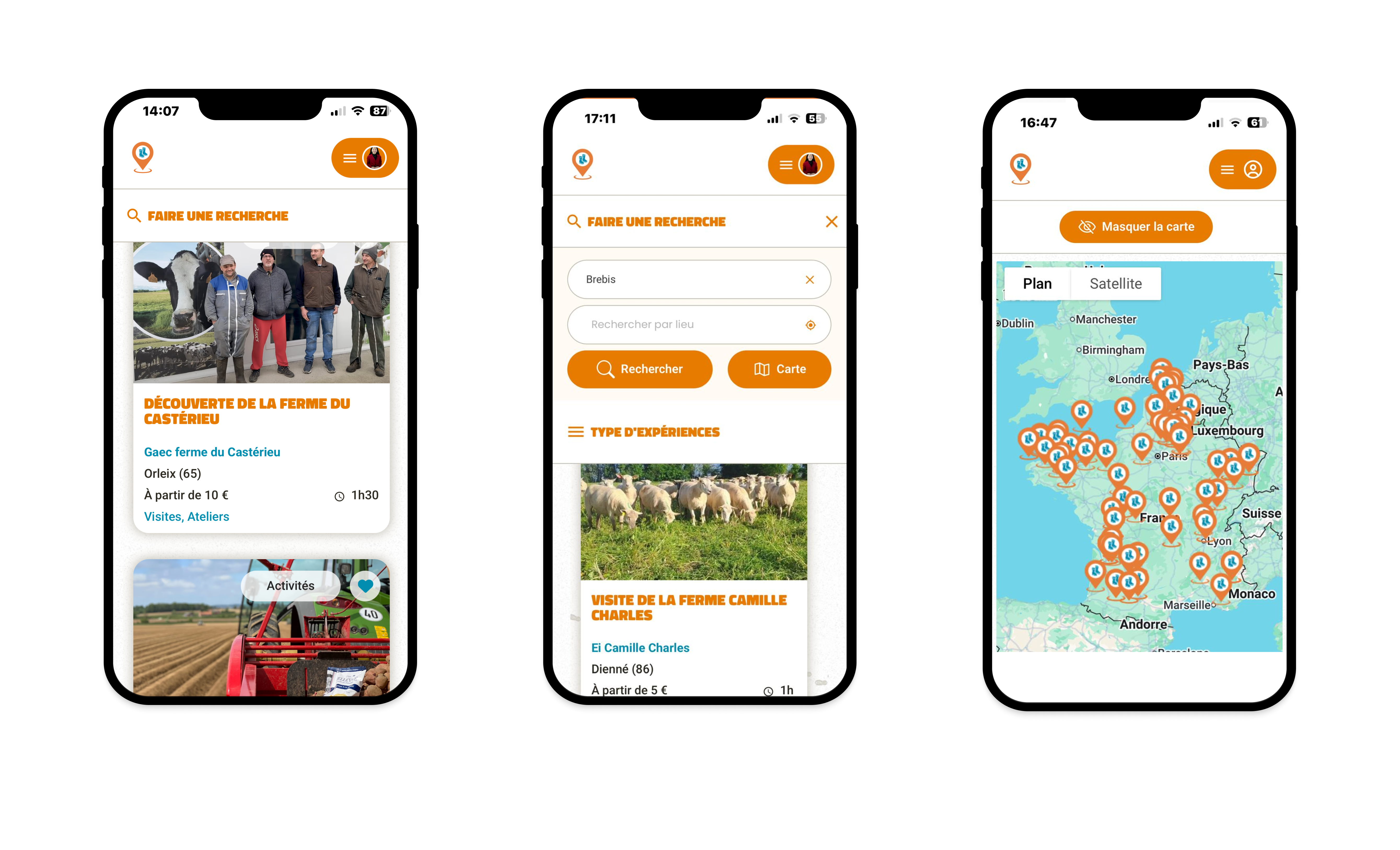 Marketplace agritourisme web et mobile